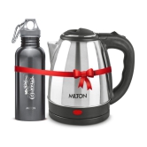 Milton Combo Set Go Electro 1.2 Ltrs Electric Kettle and Alive 750 ml Black, Stainless Steel Water Bottle