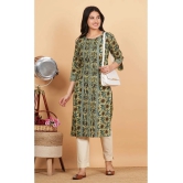 Vbuyz Cotton Printed Straight Womens Kurti - Blue ( Pack of 1 ) - None