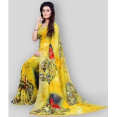 Anand - Yellow Georgette Saree With Blouse Piece ( Pack of 1 ) - Yellow