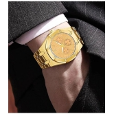 acnos Gold Stainless Steel Analog Mens Watch