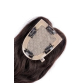 RefynHair - 100% Human Hair Topper 3X4 | 18 Inches | Medium Brown | Hairpiece | Miraj Base | 35-40 Gr | Natural Hair | Clip In | Invisible | Seamless | Real Hair Topper | Volumizer | Remy | Closure