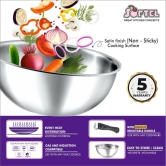 Softel Tri-Ply Stainless Steel Tasla with Removable Handle | Gas & Induction Compatible | Silver | 1 Pc 20 cm