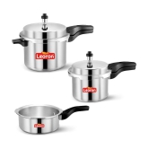 Srushti Gold 2/3/5 LTR COOKER 5 L Aluminium Pressure Cooker Combo Without Induction Base