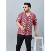 AUSTIVO Cotton Blend Regular Fit Printed Half Sleeves Mens Casual Shirt - Maroon ( Pack of 1 ) - None