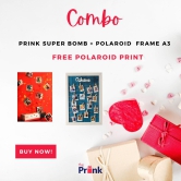 Prink Combo Gifts-Name/Date Frame / A4 12*8 inches / Super Bomb 9 Cubes