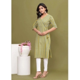 Glorious Cotton Blend Printed Angrakha Womens Kurti - Green ( Pack of 1 ) - None