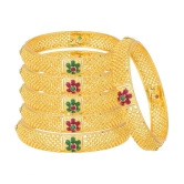 Sukkhi Divine Resplendent Gold Plated Bangle For Women (Set of 6) - None