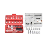 Simo-46 in 1 Pcs Tool Kit & Screwdriver and Socket Set Multi Purpose Combination Tool Case Precision Socket Set