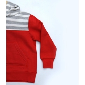 BOYS  RED HOODED SWEAT SHIRT
