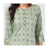 Meher Impex - Green Rayon Womens A-line Kurti ( Pack of 1 ) - None