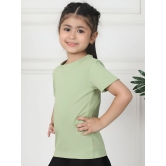 MINI & MING Girls Solid Round Neck Cotton T-Shirt