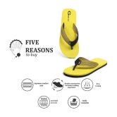 G Best Yellow Mens Thong Flip Flop - None