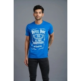 Devil Doc Printed Royal Blue T-Shirt for Men XXL