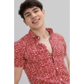 Mens Polycotton Printed Half Sleeves Shirt-L