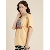 Dillinger - Beige Cotton Loose Fit Women''s T-Shirt ( Pack of 1 ) - None