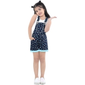 Naughty Ninos - Navy Blue Cotton Girls Dungarees ( ) - None