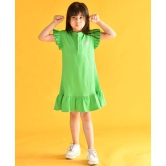 SUMMER GREEN GIRLS HEART DRESS - GREEN-10-12 YEARS / 1N / GREEN