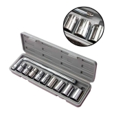 GIT-tools hardware TM Plastic Socket Wrench Set (Grey, 10-Pieces)