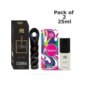 St. John Cobra 15ml & Desire 10ml Long Lasting Pocket Perfume for Men 25 ml ( Pack of 2 )