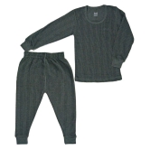 HAP Kings Round Neck Grey Melange Winter Thermal Set of Top & Trouser   /Thermal for Boys and Girls - None