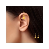 LUV FASHION Gold EarCuff Earrings ( Pack of 2 ) - Gold