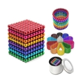 sevriza 216 Pcs Shape Learning Balls-Toys for Kids Girls Boys Age 5-9 Years Educational Stem Learning Game Set New Trending 6X6 Cube of 6 Colors 5mm - Multicolor