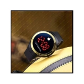 Rhonium Black Silicon Digital Mens Watch