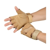 ZAYSOO Beige Nylon Mens Gym Gloves ( Pack of 1 ) - Beige