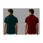 SKYRISE - Multicolor Cotton Blend Slim Fit Men's Polo T Shirt ( Pack of 2 ) - None