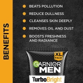 Garnier Men Turbo Bright Anti-Pollution Double Action Face Wash, 150 G