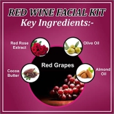 Red Wine Age Reflect Facial Kit 6 Step Facial Kit Single Use Mini Facial Kit | Anti Ageing Facial Kit For Glowing Skin & Deep Cleansing | Facial Kit 140gm for Women & Men Pack Of 1.