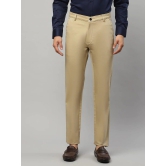 Rodamo  Men Beige Slim Fit Trousers