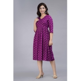 Smien - Purple Rayon Women's Anarkali Kurti ( Pack of 1 ) - None