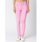 CEFALU - Pink Denim Skinny Fit Womens Jeans ( Pack of 1 ) - None