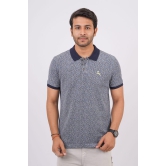 Mens Navy AOP Polo T-shirt