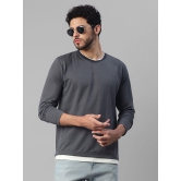 UrbanMark Regular Fit Solid Full Sleeves Mens T-Shirt - Grey ( Pack of 1 ) - None