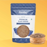 Farmley Premium Brown Flax Seeds for Eating 400 grams I Pack of 2