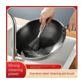 Bhavyta Dishwashing Cleaning Brush Steel Wool Scrubber Dishwash Bar Stainless Steel Pots Pans Cleaning Brush 200 g