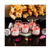 eCraftIndia Rose Votive Jar Candle Scented - Pack of 5