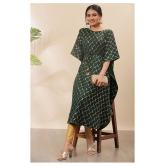 Janasya - Green Crepe Womens Kaftan Kurti ( Pack of 1 ) - S