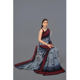 LEELAVATI - Grey Georgette Saree With Blouse Piece ( Pack of 1 ) - Grey