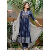 Printed Kurta, Trouser/Pant & Dupatta Set