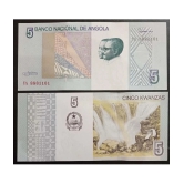 Hop n Shop - Rare Angola 5 Kwanzas Top Grade Gem UNC 1 Paper currency & Bank notes