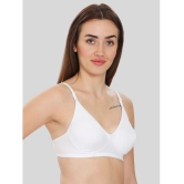 ILRASO - White Cotton Non Padded Women's T-Shirt Bra ( Pack of 1 ) - None