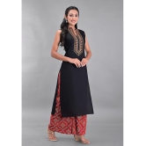 Maquien - Black Straight Rayon Women's Stitched Salwar Suit ( Pack of 1 ) - None