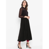 Janasya - Black Crepe Womens Flared Kurti ( Pack of 1 ) - M