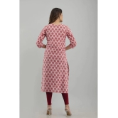 Frionkandy - Red Cotton Womens Straight Kurti ( Pack of 1 ) - None