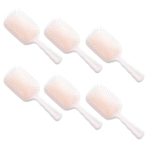 Kuber Industries Hair Brush, Paddle, Detangles, All Hair Types, Styling, 6 Piece, Pack of 3, Beige-Kuber Industries Hair Brush, Bristles, Paddle, Detangles, All Hair Types, Styling, 6 Piece, XH45