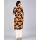 MAUKA Rayon Printed Kurti With Palazzo Women's Stitched Salwar Suit - Brown ( Pack of 1 ) - None