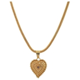 Jewar Mandi Golden Gold Plated Beautiful Pendant Jewelry for Girlsand Women - Golden